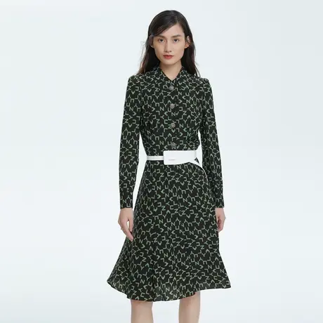 俪雅/LANCY商场同款春夏新时尚通勤长袖连衣裙子春女士专柜正品商品大图