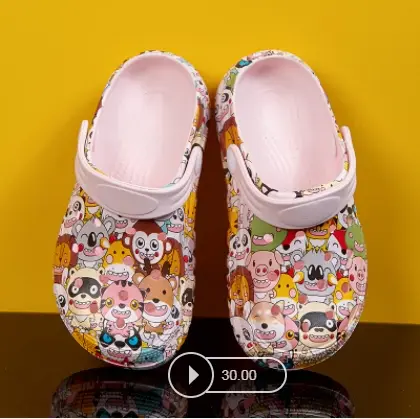 洞洞鞋女生厚底踩屎感新款防滑包头拖鞋女外穿网红沙滩凉拖中大童商品大图