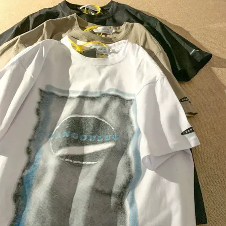 chic港味短袖t恤女大码半袖ins设计感小众宽松韩版bf慵懒风上衣服商品大图