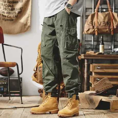 Modi Nick/摩帝尼克男士百搭潮流工装休闲裤束脚潮牌宽松工装裤子商品大图