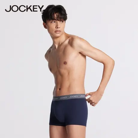 jockey男士内裤纯棉平角裤运动透气长绒棉短裤男生裤衩防夹臀3条图片