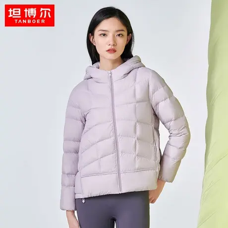 【商场同款】坦博尔羽绒服女短款轻暖时尚甜酷不规则外套TB331206商品大图