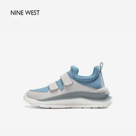 Nine West/玖熙乐福鞋女春季新款石头纹羊皮革小皮鞋粗跟单鞋百搭图片