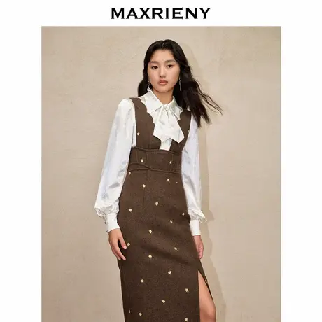 【奥莱】MAXRIENY华丽复古衬衫修身上衣商品大图