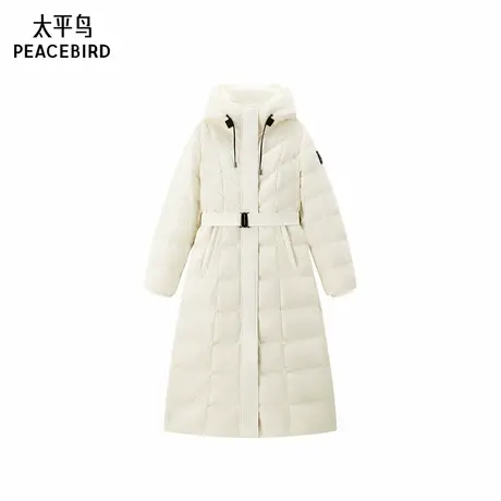 太平鸟长款连帽羽绒服图片