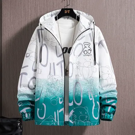 男士外套秋冬季高中学生潮流帅气工装夹克男装休闲加绒加厚外衣服商品大图