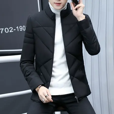 2023冬季棉服男士外套短款修身立领韩版潮流加厚棉袄帅气羽绒棉服图片