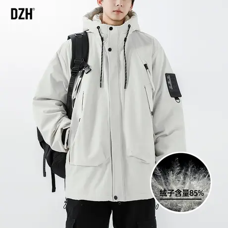 男士冲锋衣羽绒服男冬季加厚工装外套潮牌男装2024新款冬装防寒服图片