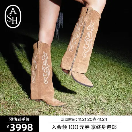 ASH女鞋2023新款DAKOTA BIS高筒靴时尚复古骑士靴西部靴长筒靴子商品大图