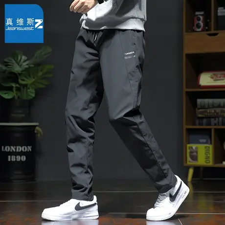 真维斯Z+羽绒裤子男士秋冬季新款加绒加厚防风保暖白鸭绒休闲棉裤图片