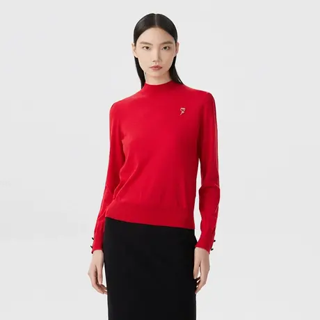 LANCY/俪雅LIAA针织衫女春季新款长袖圆领针织衫女收腰显瘦图片
