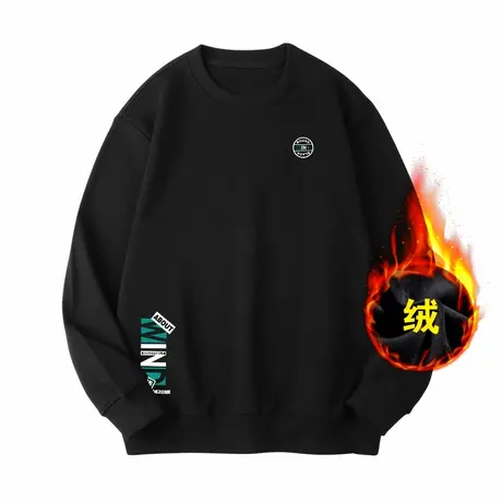 Ohlyah重磅字母卫衣潮牌男女情侣装秋冬款上衣圆领加绒加厚套头衫商品大图