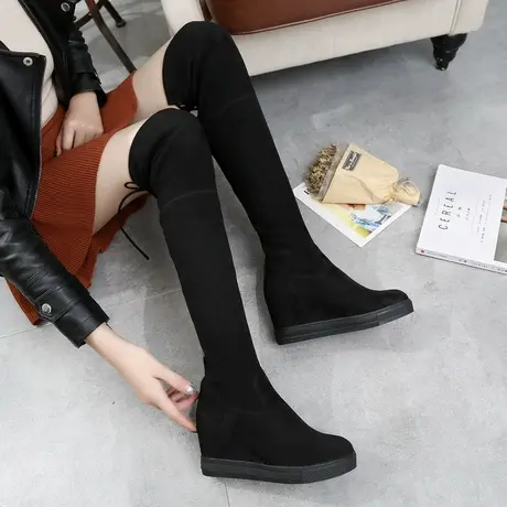 长靴女过膝靴2022秋冬季新款长筒靴高跟高筒靴显瘦弹力靴女靴子商品大图