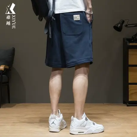 希越五分冰凉短裤夏季2025新款宽松大码潮流百搭美式高街中裤男款商品大图