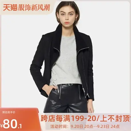 艾格新款春季女装时尚百搭立领宽松休闲简约短款外套Y207图片