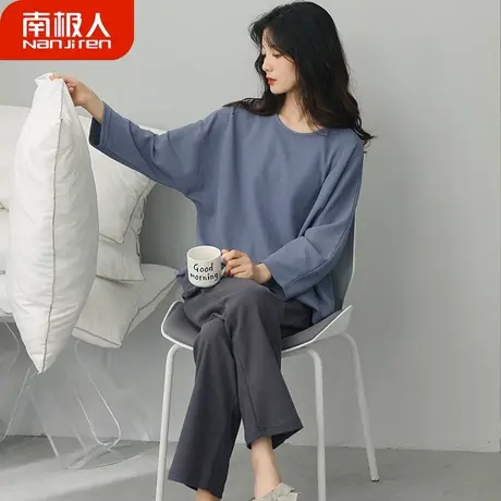 睡衣女春秋款纯棉长袖女士秋冬款雅静家居服套装秋季女款2023新款商品大图