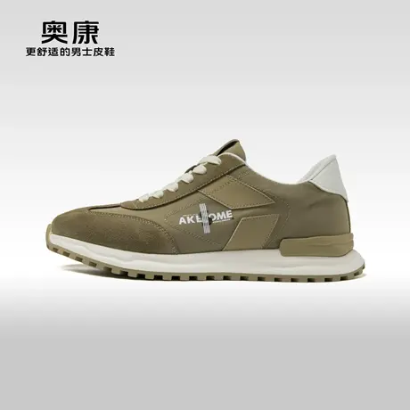 奥康男鞋2023春季新款时尚青年休闲鞋男运动系带舒适慢跑阿甘鞋商品大图