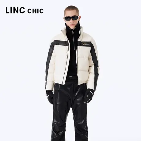 设计师联名LINC金羽杰羽绒服无性别男女同款2023冬新款短款面包服商品大图