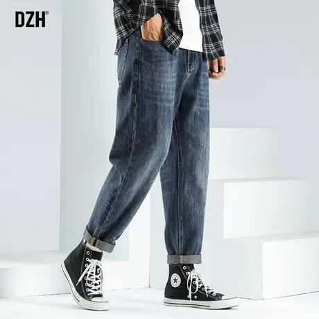 男士蓝色牛仔裤男直筒春夏宽松裤子2023新款休闲裤秋季老爹裤潮牌商品大图