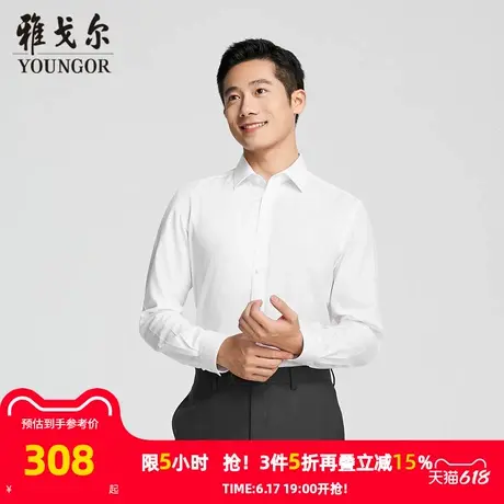 【商场同款】雅戈尔男士长袖衬衫春秋新款官方商务休闲长袖衬衫男图片