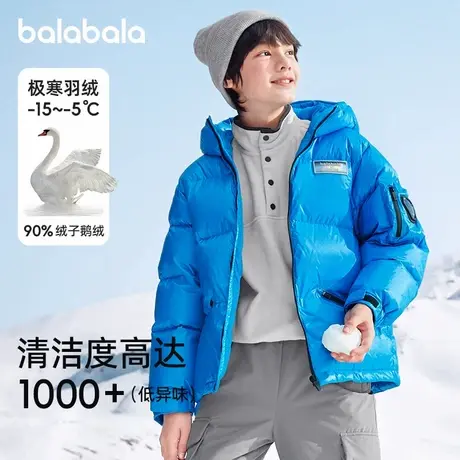 【TRICKCOO联名款】巴拉巴拉男童羽绒服儿童2023新款冬童装外套女商品大图