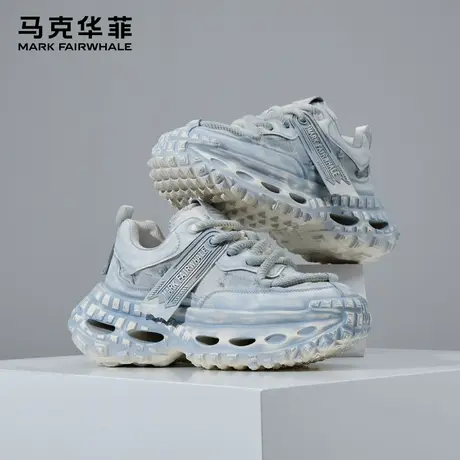 马克华菲老爹鞋男款运动轮胎鞋夏季透气潮牌厚底增高网面休闲鞋男商品大图