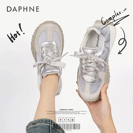 Daphne/达芙妮2025年时尚轻便百搭德训鞋女士运动休闲软底阿甘鞋图片