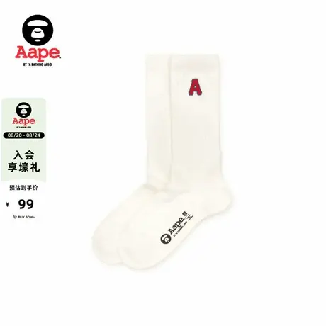 Aape旗舰店配饰字母刺绣简约潮流中筒袜5349XXP商品大图