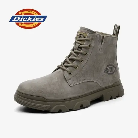 Dickies马丁靴男2025新款英伦风冬季加绒保暖工装靴子高帮皮靴子图片