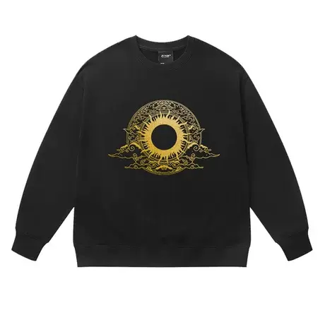 美式复古街头嘻哈男生卫衣2023新款秋季hiphop潮流宽松圆领上衣潮商品大图