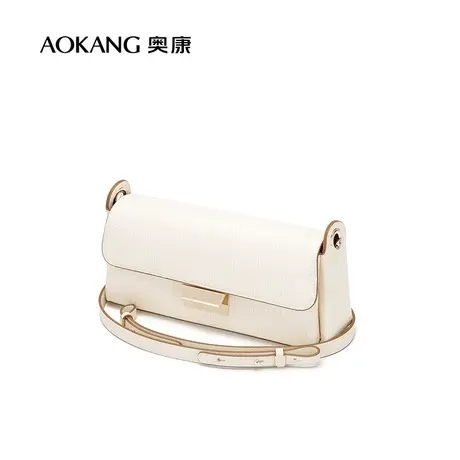 奥康女包2023新款时尚鳄鱼纹单肩包纯色质感百搭小方包斜挎包潮流图片