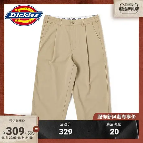Dickies 春夏 阔腿版型工装休闲七分裤宽松 男下装图片