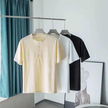 白色短袖t恤男夏季薄款2023新款ins潮流宽松港风简约时尚体恤衫男商品大图