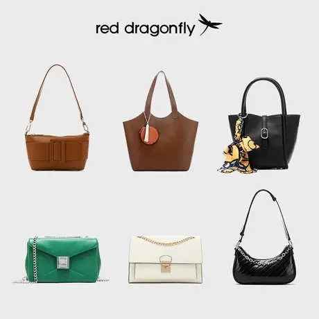 【双旦礼遇季】红蜻蜓女手提包通勤手拎包男单肩斜挎包专柜正品T图片