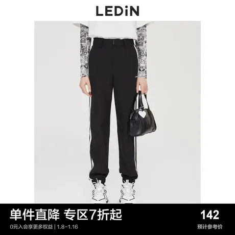 乐町慢跑裤春季休闲长裤女宽松C1GBC3101商品大图
