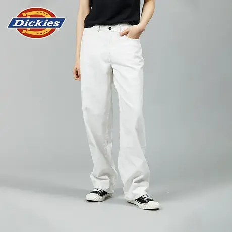 Dickies24春夏新款 女式宽松廓形丹宁面料水洗休闲牛仔裤图片