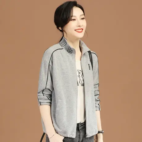 韩潮袭人立领拼接休闲短外套女2022年春季新款百搭显瘦棒球服上衣图片