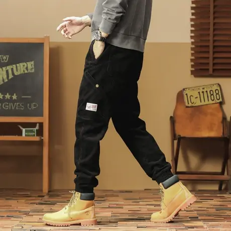 百搭工装裤大码男款裤子休闲裤子男款水洗高级感秋冬季百搭男裤商品大图