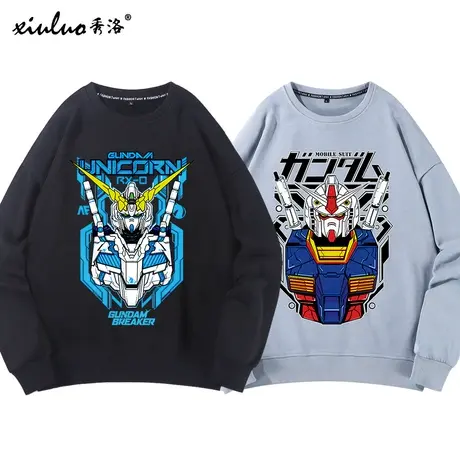 秀洛高达联名卫衣男女圆领套头冬季加绒加厚衣服机动战士周边上衣商品大图