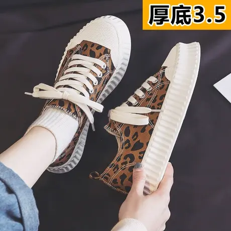 厚底帆布鞋女2023年新款百搭ins潮运动休闲鞋夏季饼干鞋春秋板鞋商品大图