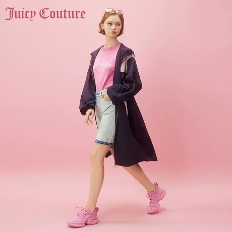Juicy Couture橘滋2024早春穿搭新款刺绣撞色拼接气质女式外套图片