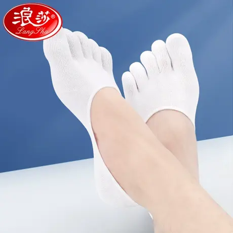 五指袜男士夏季纯棉防臭吸汗短袜分趾白色脚趾袜船袜子鞋男分趾袜商品大图