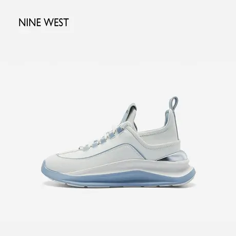Nine West/玖熙厚底增高运动鞋女春季新款休闲冰川系列系带潮酷图片