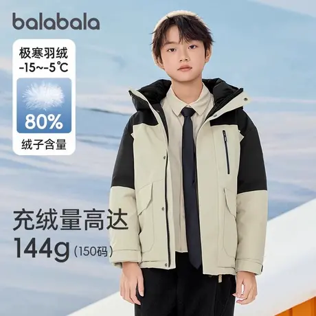 【商场同款】巴拉巴拉童装儿童羽绒服冬季2024男女童保暖加厚外套商品大图