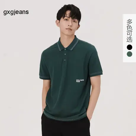 gxgjeans男装夏季短袖T恤男保罗雅痞风休闲明线polo衫图片