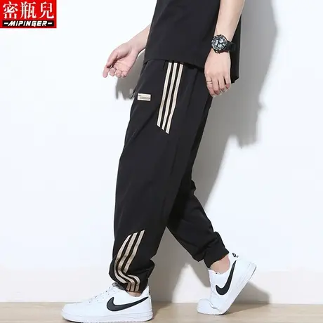 夏季冰丝运动裤男宽松男士2023新款裤子男大码男装休闲裤男潮流商品大图