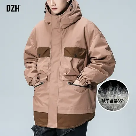 男士极寒连帽羽绒服男冬季加厚潮牌休闲外套潮高级感2023新款衣服图片