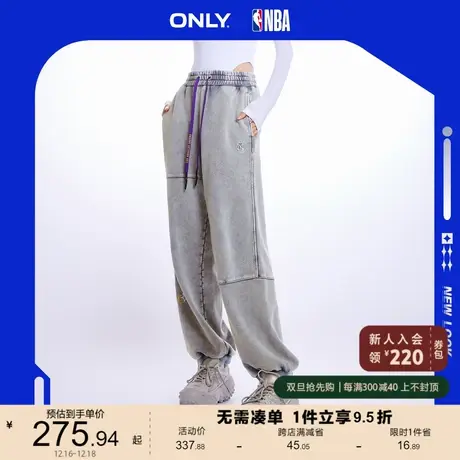 ONLY奥莱夏季新款NBA联名款宽松直筒印花长款休闲裤女商品大图