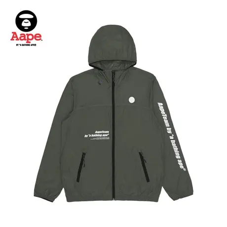 Aape旗舰店男装春夏字母印花潮流山系拉链连帽薄款外套7584XXK商品大图