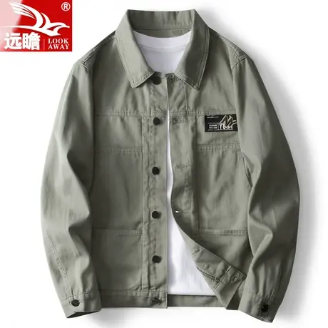 男士休闲夹克男秋季2023新款宽松男装百搭上衣服潮牌外套男春秋款图片